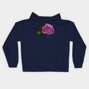 Hydrangeas - Maroon Hydrangea Kids Hoodie